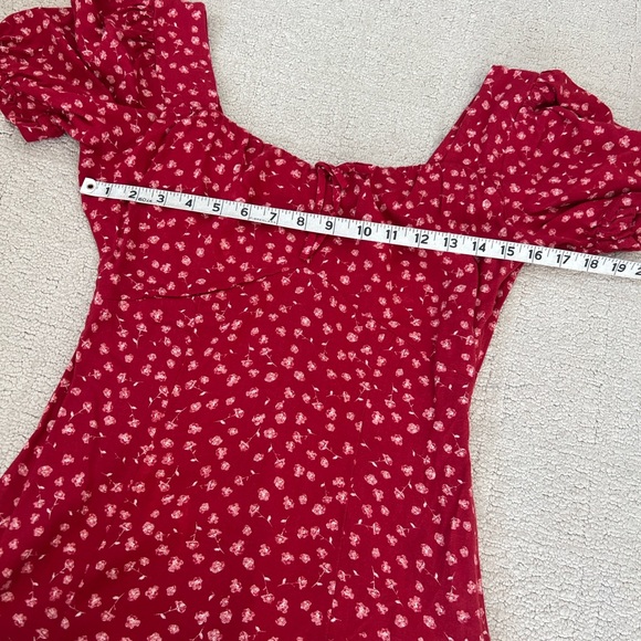Roxy Red Mini Dress with Floral Pattern - Picture 9 of 11